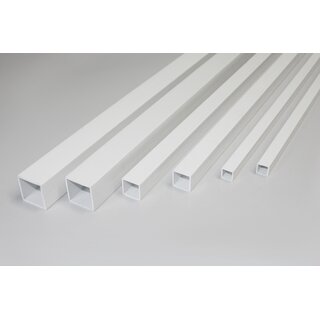 PVC - square pipe - white - dim. selectable