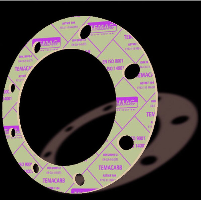 Sealing plate TEMACARB Black; 4,0 mm thick; 1500 x 1500 mm