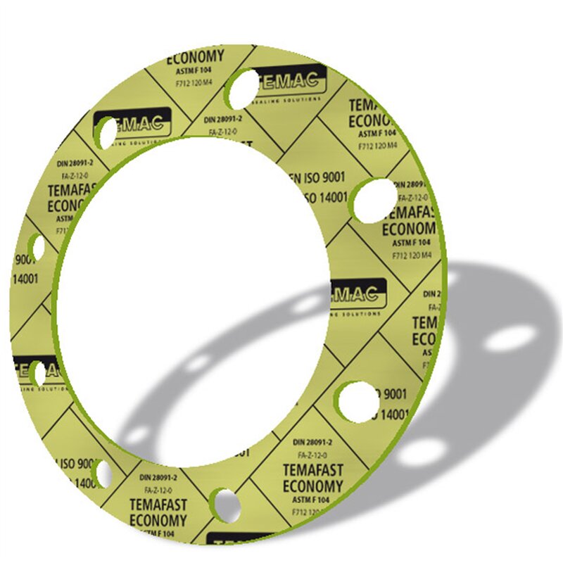 0005-T30072-1500-1500 Dichtungsplatte TEMAFAST Economy Yellow; 0,5 mm dick; 1500 x 1500 mm