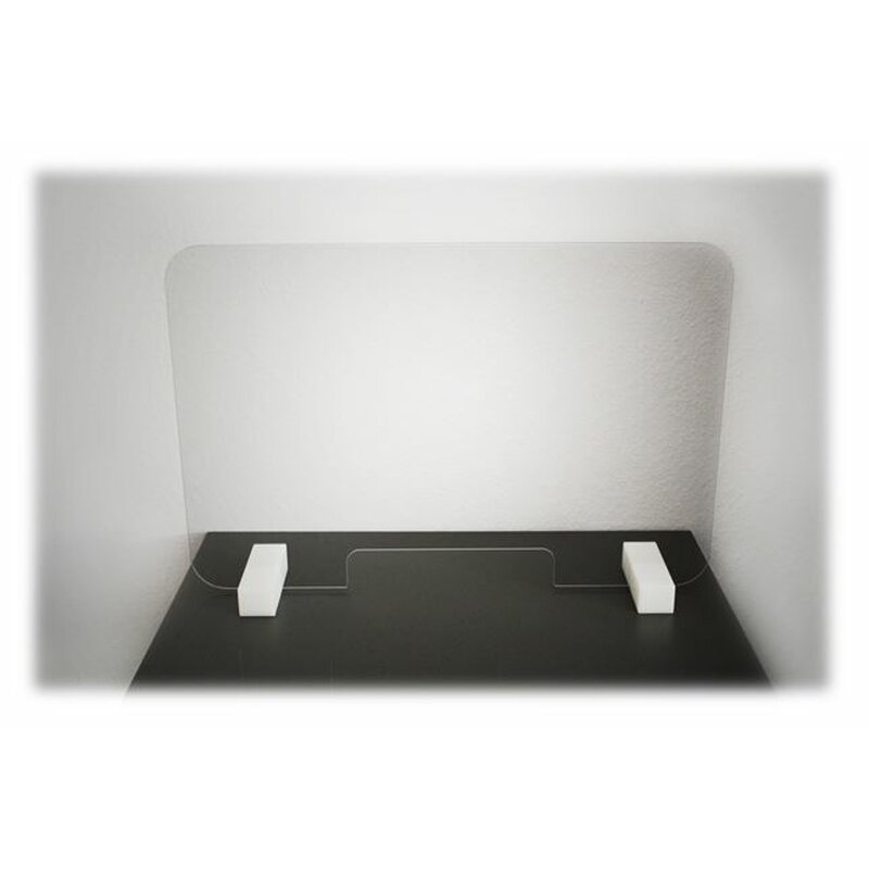Counter display made of plexiglass, 750 x 500 x 5 mm, incl. PE base