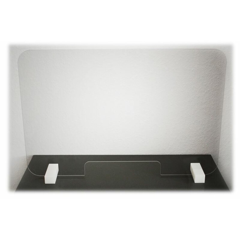 TA-1000-0750-0050 Thekenaufsteller aus Plexiglas, 1000 x 750 x 5 mm, inkl. PE-Sockel