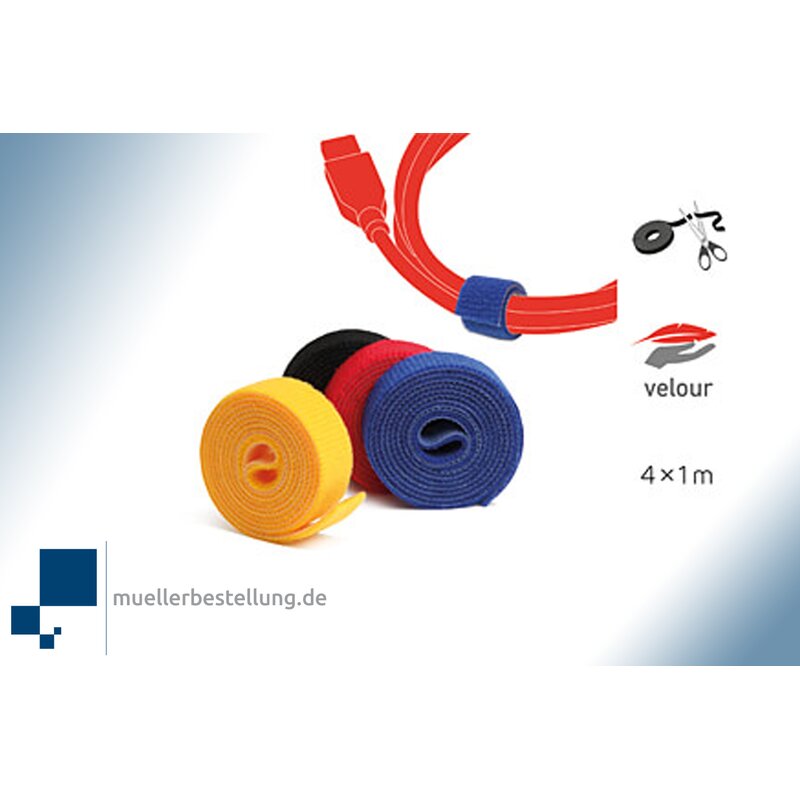 ltc 1230 Velcro rolls Dual, coloured, 16 mm, 1 m