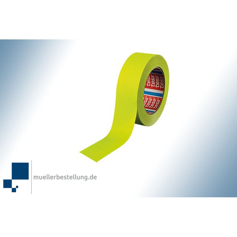 tesa 4671, highlight fabric tape, neon yellow, 25 mm, 25 m