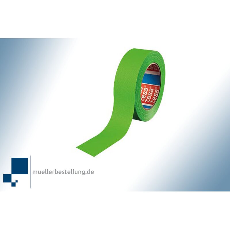 tesa 4671, highlight fabric tape, neon green, 25 mm, 25 m