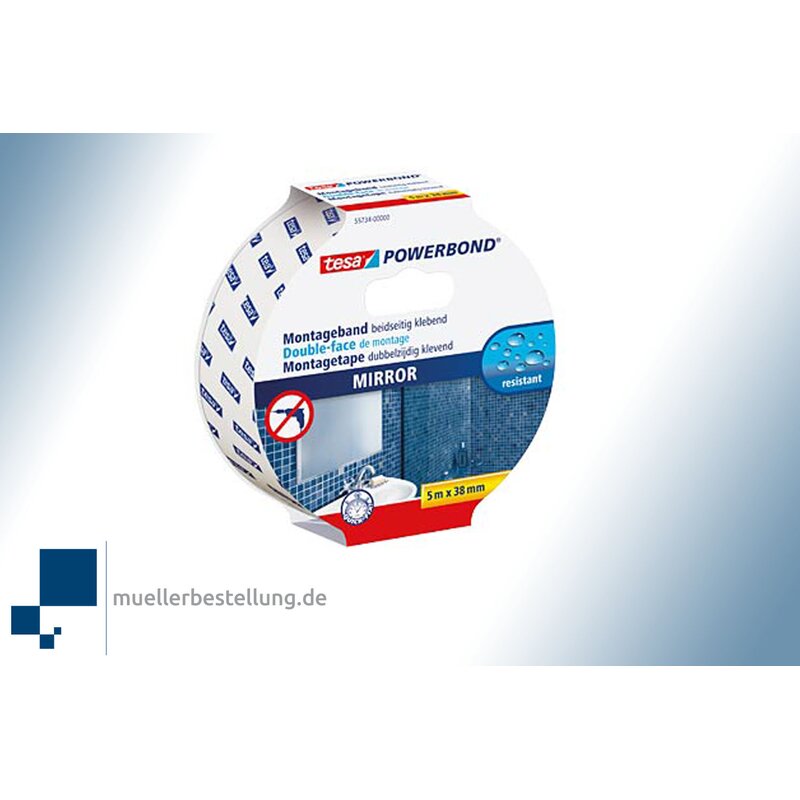 SPTESAPBBD-38-5 TESA Powerbond 55734 Montageband Spiegel, 38 mm, 5 m