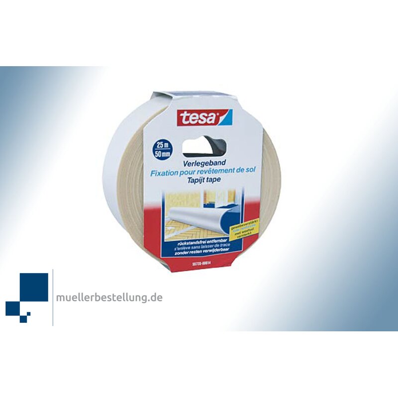 SPTESAVB-50-25-EB TESA 55735 Verlegeband, entfernbar, 50 mm, 25 m