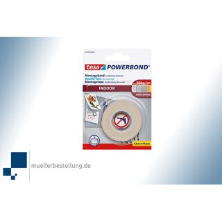 TESA Powerbond� 55740 Montageband Indoor, 19 mm, 1,5 m