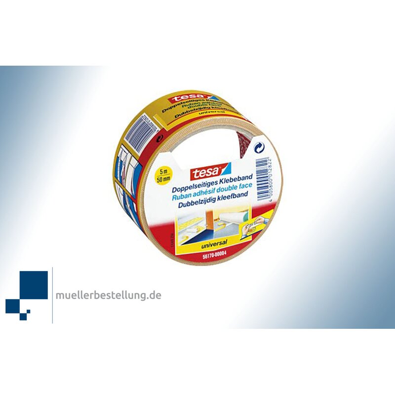 tesa 56170 double-sided adhesive tape, 50 mm, 5 m