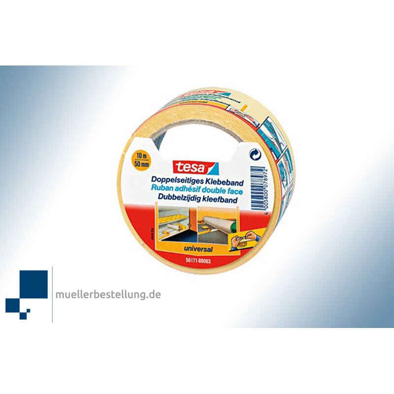 tesa 56171 double-sided adhesive tape, 50 mm, 10 m