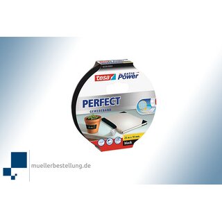 TESA extra Power� 56339 Gewebeband Perfect, schwarz, 19...