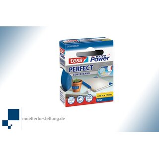 TESA extra Power� 56341 Gewebeband Perfect, blau, 19 mm,...