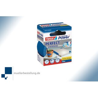 TESA extra Power� 56343 Gewebeband Perfect, blau, 38 mm,...