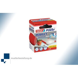 TESA extra Power� 56343 Gewebeband Perfect, rot, 38 mm,...