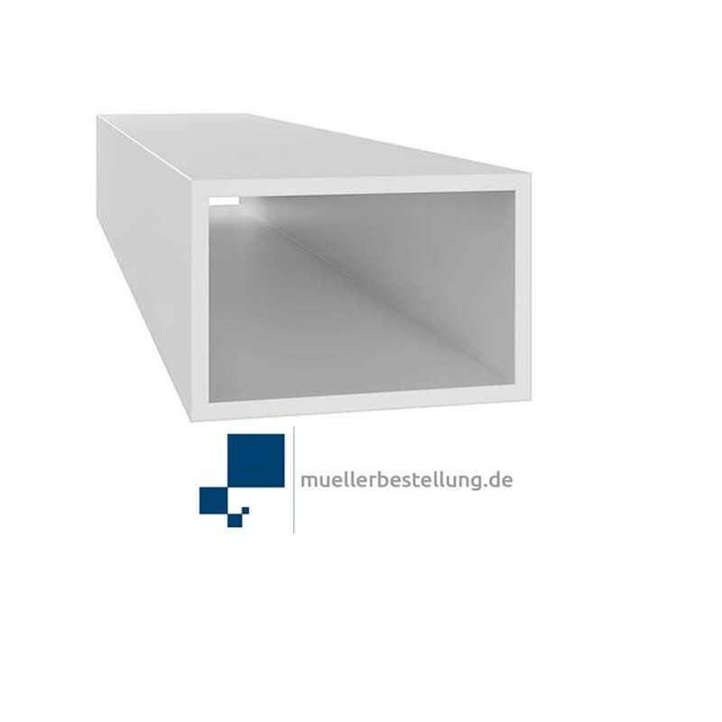 70004-0500-0200-025-1000 Rechteckhohlprofil aus GFK SP 70004 Abm.: 50x20x2,5x3mm, 1000 mm lang, wei