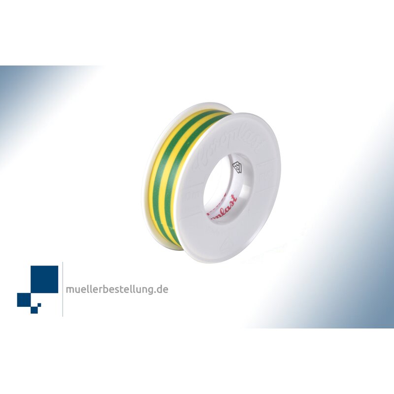 Coroplast 2051 vde electrical insulating tape, 10 m, 15 mm, green-yellow