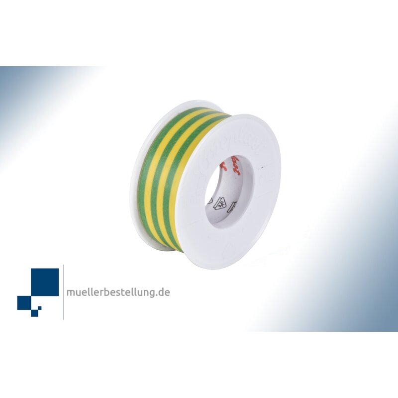 SP-CORO2057-VDE-10-19 Coroplast 2057 VDE Elektroisolierband, 10 m, 19 mm, grngelb