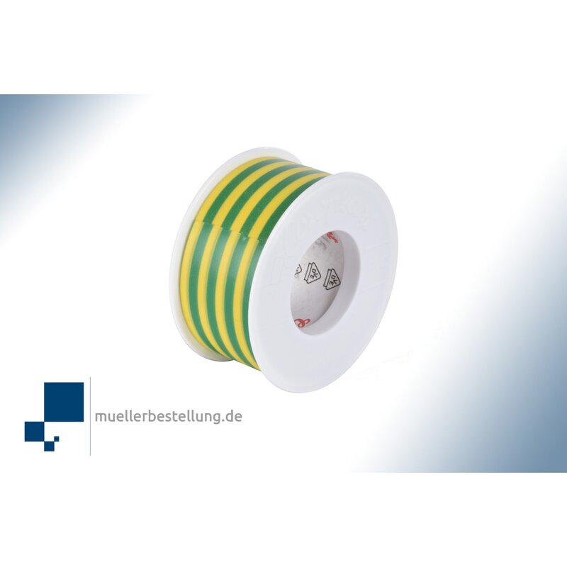 SP-CORO2061-VDE-10-25 Coroplast 2061 VDE Elektroisolierband, 10 m, 25 mm, grngelb