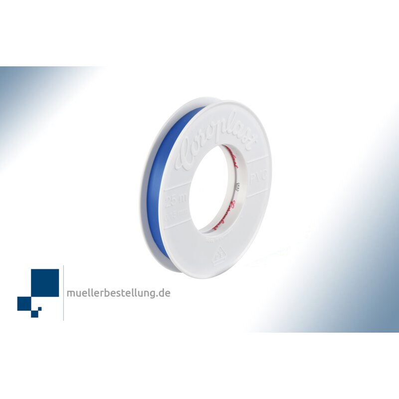 Coroplast 1781 vde electrical insulating tape, 25 m, 12 mm, blue