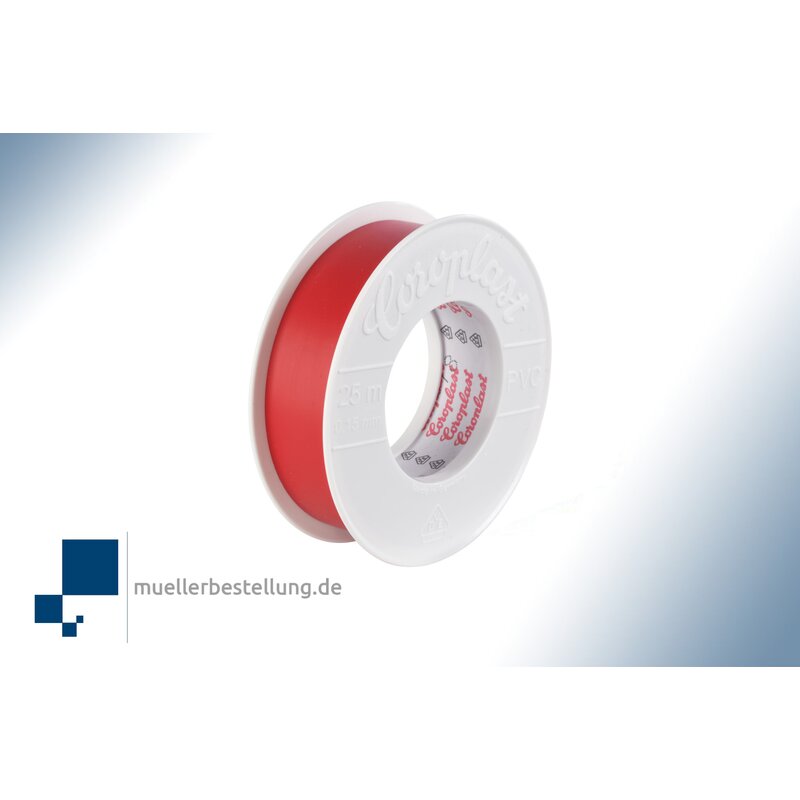 SP-CORO1841-VDE-25-25 Coroplast 1841 VDE Elektroisolierband, 25 m, 25 mm, rot