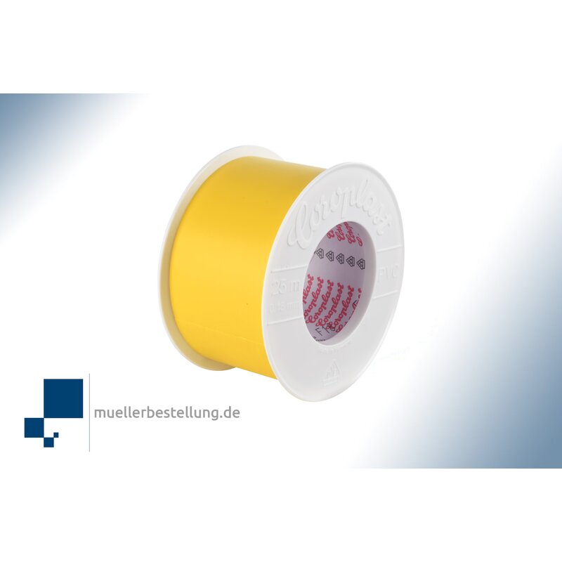 Coroplast 1882 vde electrical insulating tape, 25 m, 50 mm, yellow