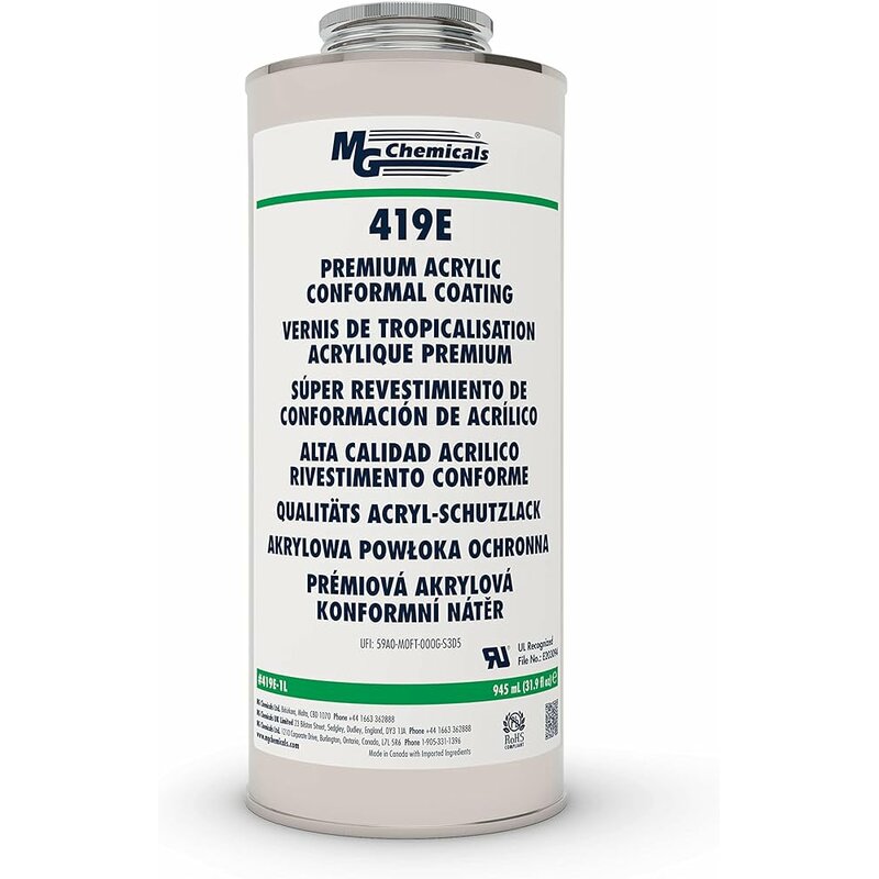 MG Chemicals - Premium Acrylic Conformal Coating, UL746E, UL94V-0 (File # E203094)