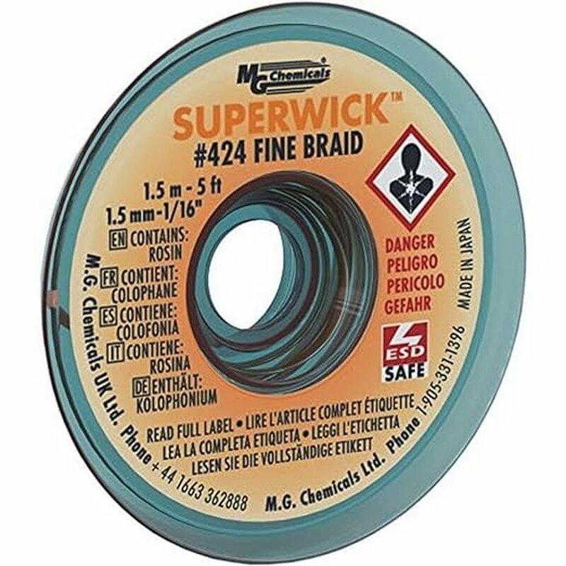 MG Chemicals - Superwick - #2 Yellow, Static Free, 1.5 mm - 1/16