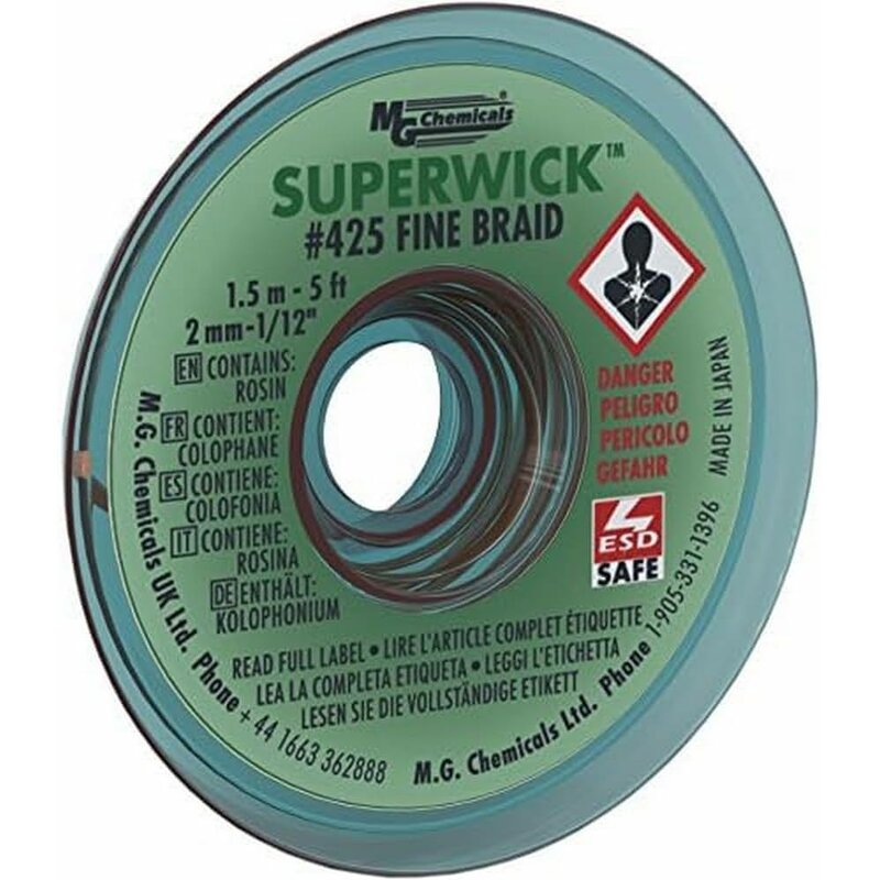 MG Chemicals - Superwick - #3 Green, Static Free, 2.0 mm - 1/12