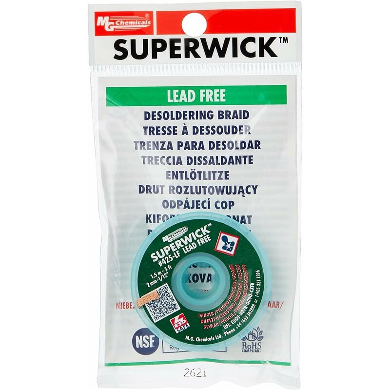 425-LF MG Chemicals 425-LF Superwick Entltlitze, bleifrei, grn, 2mm x 1.5m