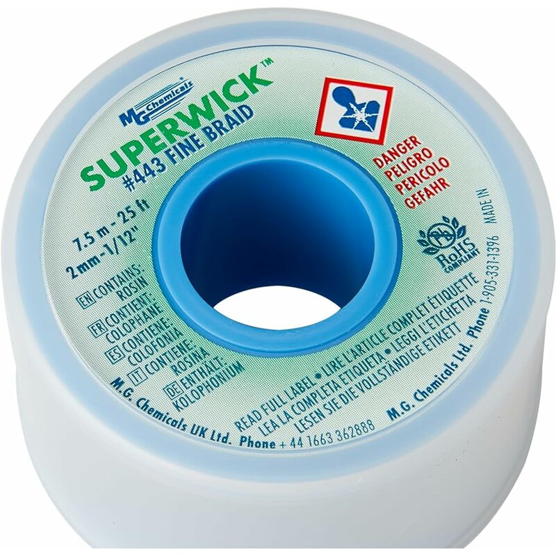 MG Chemicals - Superwick - #3 Green, Fine Braid, 2.0 mm - 1/12