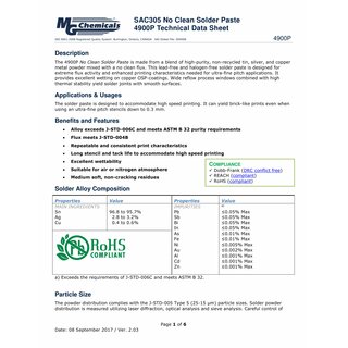 4900P-25G MG Chemicals 4900P Bleifreie Ltpaste, SAC305,...
