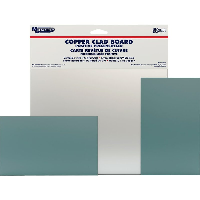 MG Chemicals - Single Sided Copper Clad Board Presensitized - 1/16