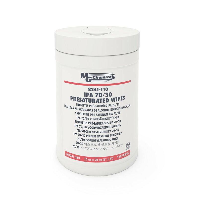 MG Chemicals - IPA 70/30 Presaturated Wipes for Electronics - Lint Free
