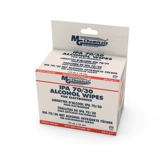 MG Chemicals - 70/30 Isopropyl Alcohol Wipe - 25 Pack