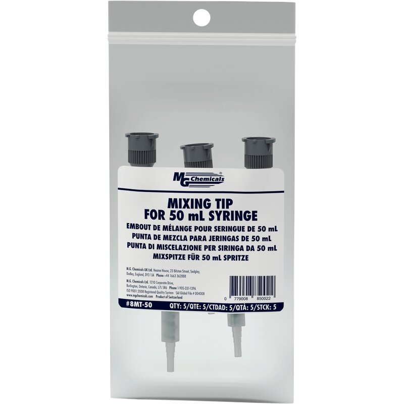 MG Chemicals - Mixing-Tip for 50ml Syringe, 5 Pack