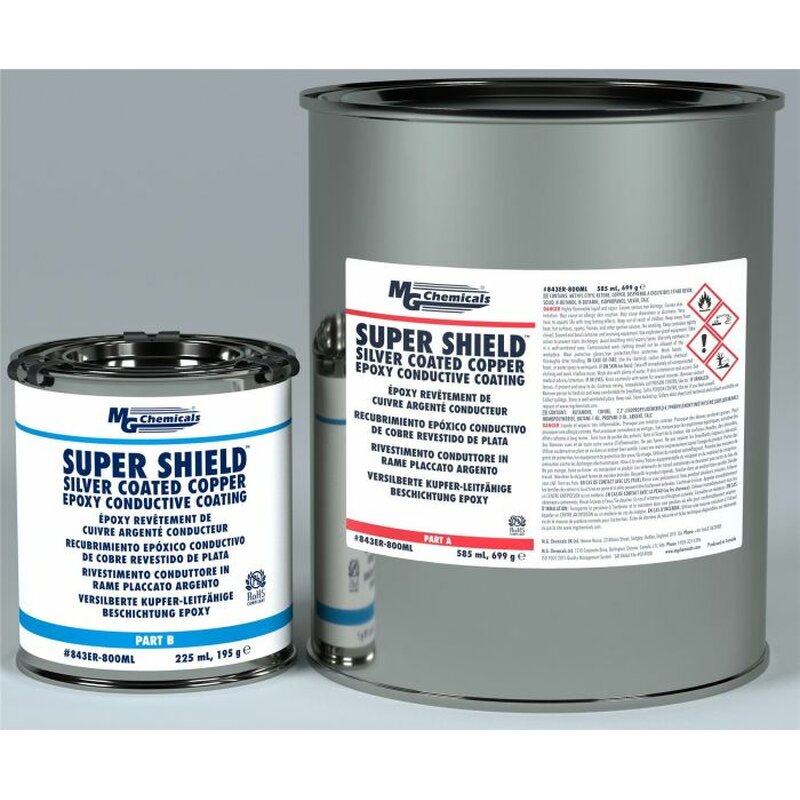 843ER-800ML MG Chemicals 843ER SUPER SHIELD&trade;  Silberbeschichtete Kupfer-Epoxid-Leitbeschichtung, 810 ml