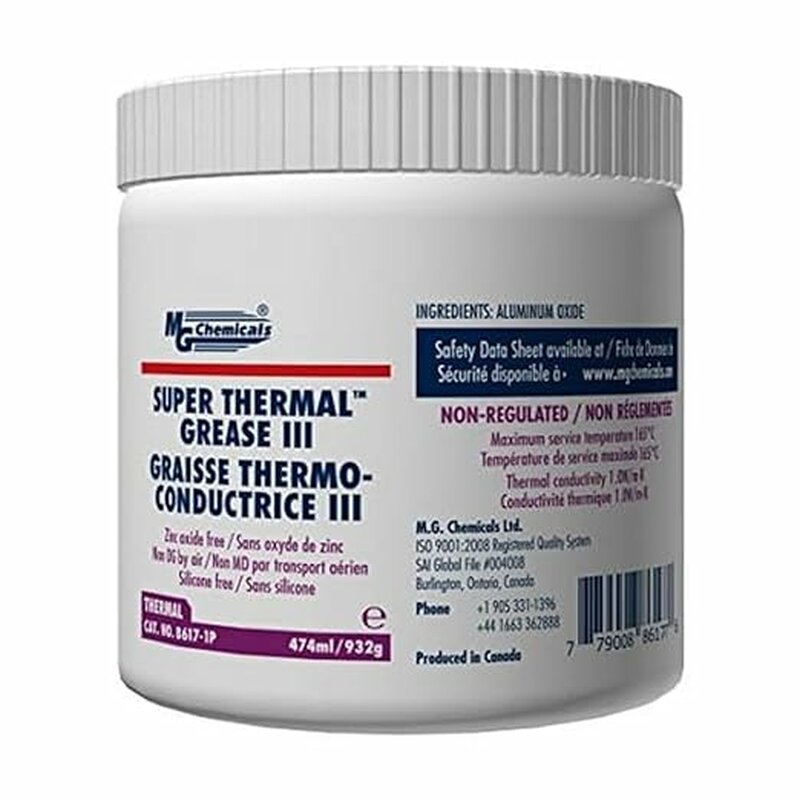 8617-1P MG Chemicals 8617 Super Wrmeleitpaste III - Zinkoxid Frei, 474 ml