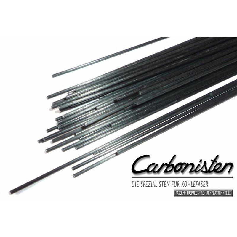 CFRP solid bar (pultruded), 16,0 x 2000 mm  Carbon full rod Carbon fiber Carbon fiber Round rod CFRP