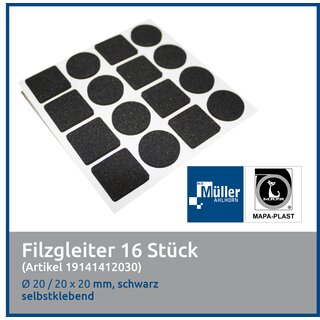MAPA-PLAST Anti-Rutsch-Pads 20 mm und 20 x 20 mm,...