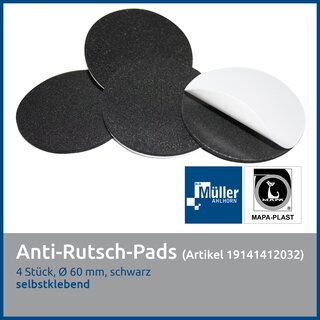 MAPA-PLAST Anti-Rutsch-Pads 60 mm, Schwarz, 4 Stck