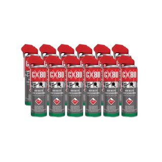 12x CX80 PTFE Spray 500ml Teflon Schmiermittel, Reparatur...