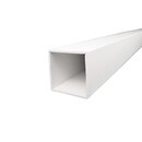 PVC Vierkantrohr wei� Kunststoff Pfosten Profil - ⌀ 7,5-120mm - 10-200cm L�nge 110,0 x 110,0 x 3,0 100 cm abgerundet