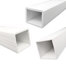 PVC Vierkantrohr wei� Kunststoff Pfosten Profil - ⌀ 7,5-120mm - 10-200cm L�nge 110,0 x 110,0 x 3,0 200 cm abgerundet