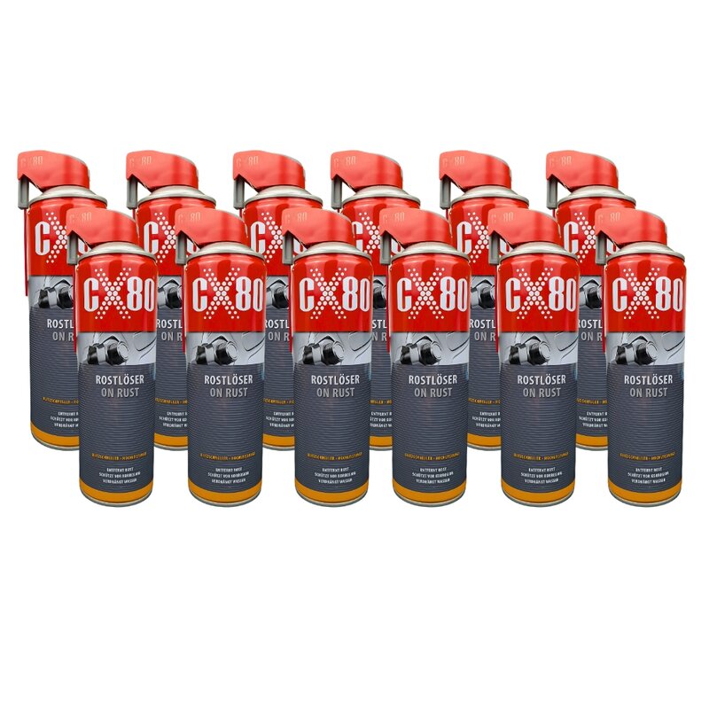 12 x CX80 Rostlser Spray 500ml Kriechl Rostentferner Hochleistungs Entroster