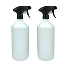 2x PET Sprhflasche 100ml 200ml 500ml 1000ml leer Zerstuber lebensmittelecht