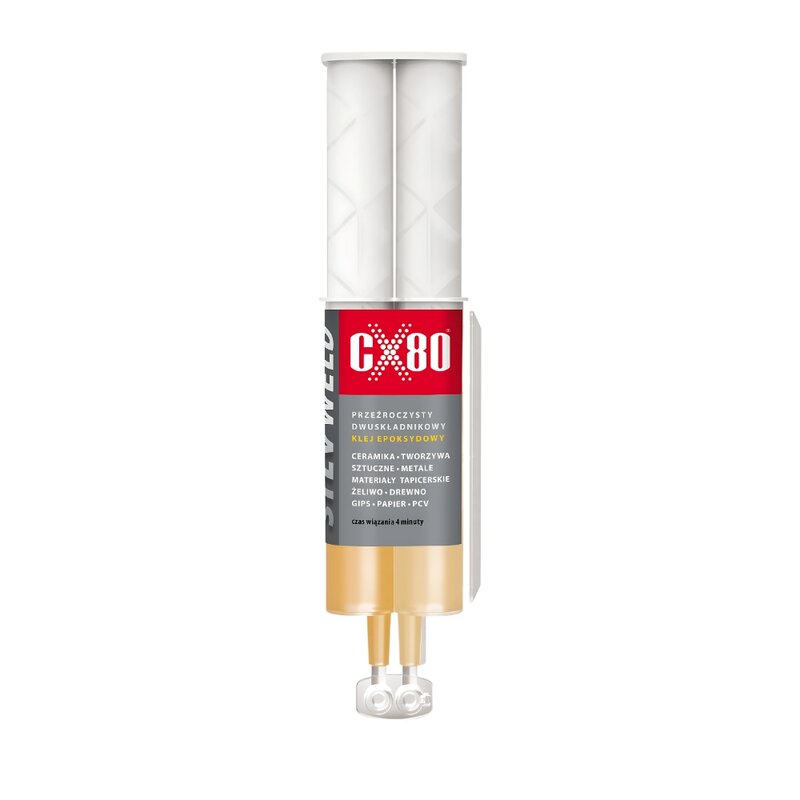 CX80 2K Epoxidkleber transparent 24ml Metall Holz Glas hitzebestndig bis 150C