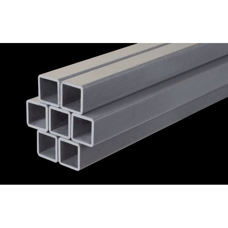 GFK-Hohlprofil Rechteckholprofil Glasfaser versch. Abmesungen,1-2m Lnge Weiss o. Grau 25x20x2,5mm, weiss 1000mm