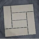 NEU WPC Terassenfliesen 30x30com Kunststoff Balkon Garten Dielen-Neues Klicksystem- Anthrazit - Eckst�ck-1 St�ck