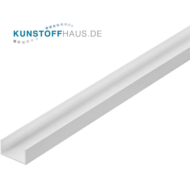0010-RI45020-0120-0100 PVC U-Profil - 10 x 12 x 10 x 1 mm - Wei