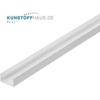PVC U-Profil - 10 x 21 x 10 x 1 mm - Weiß