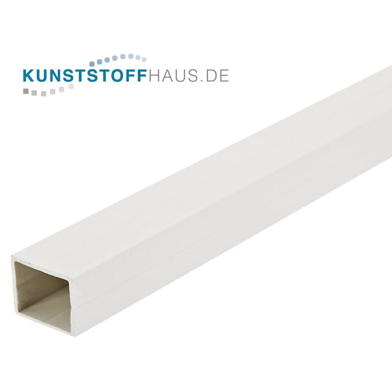0015-RI45020-0235 PVC Vierkantrohr - 23,5 x 1,5 mm - Wei